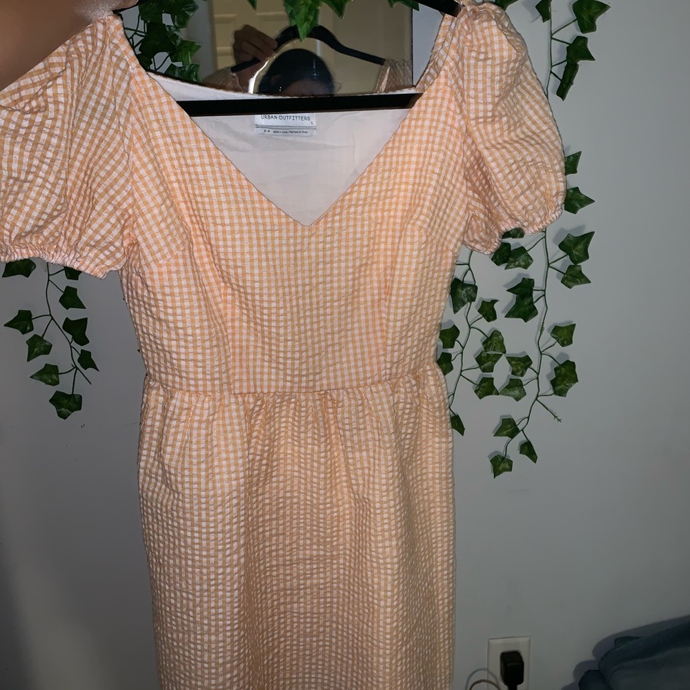 URBAN OUTFITTERS yellow gingham babydoll dress